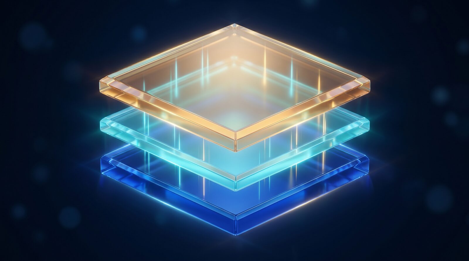 Three-layer agentic AI stack — agent frameworks (CrewAI, LangGraph, AutoGen) over LLM models over vector databases and infrastructure
