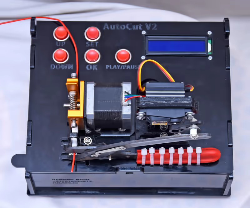AutoCut V2 Automatic Wire Cutter Machine – Precision Cutting 100–500 Wires/min by hjLabs.in