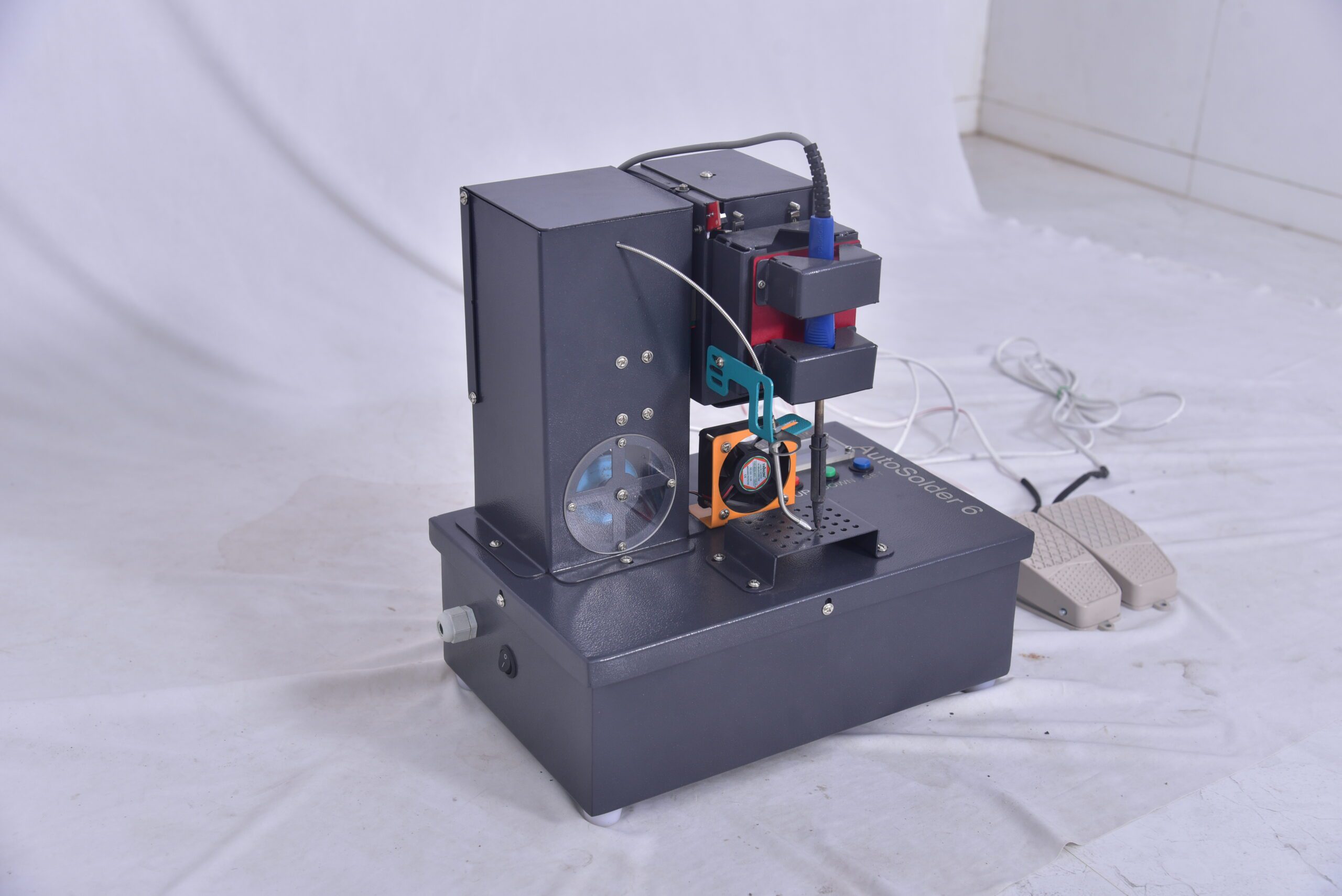 AutoSolder automatic soldering machine in operation on PCB assembly line