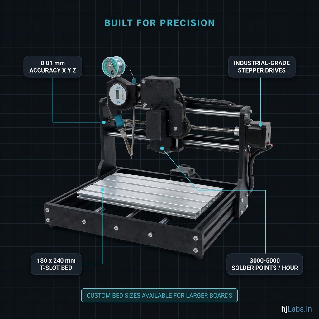 Selective soldering robot precision specs