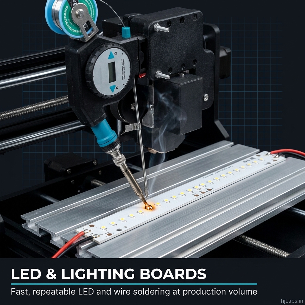 LED array soldering with programmable dwell time