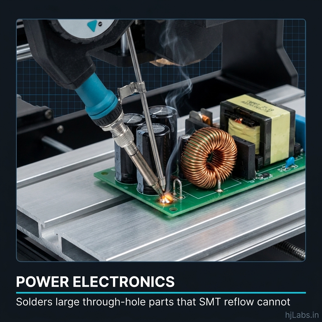 Power components and through-hole soldering